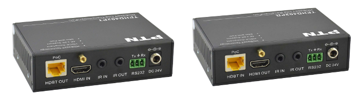 TPHD402P :: เครื่องส่งและรับสัญญาณ HDMI, IR และ RS232 ผ่านสาย CAT5e, CAT6 ไกล 60 เมตร พร้อมส่งไฟเลี้ยงไปเครื่องรับ ด้วยเทคโนโลยี่ HDBaseT