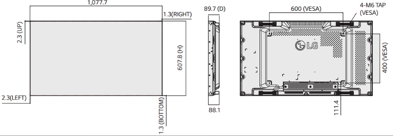 LG  :::  Professional and Commercial Display   :::  Video Wall  series  :::  49VL5B