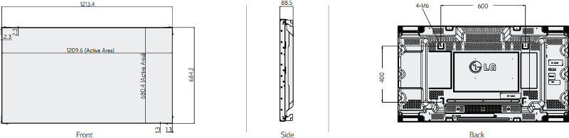 55LV75A  :::  LG  :::  Professional and Commercial Display   :::  Video Wall  series  :::  