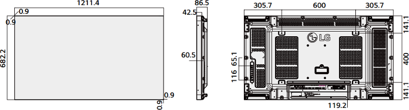 55VH7B  :::  LG  :::  Professional and Commercial Display   :::  Video Wall  series  :::  