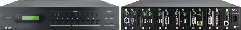 PTN  :::  HDMI & HDBaseT  :::  Matrix  :::  FMX12  :::  เครื่องสลับสัญญาณภาพ แบบเลือกจำนวนช่องเข้าออกเองได้ ::: Flexible Matrix Switcher