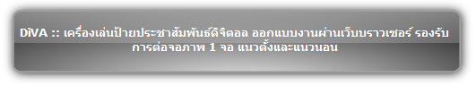 DiVA :: เครื่องเล่นป้ายประชาสัมพันธ์ดิจิตอล ออกแบบงานผ่านเว็บบราวเซอร์ รองรับการต่อจอภาพ 1 จอ แนวตั้งและแนวนอน